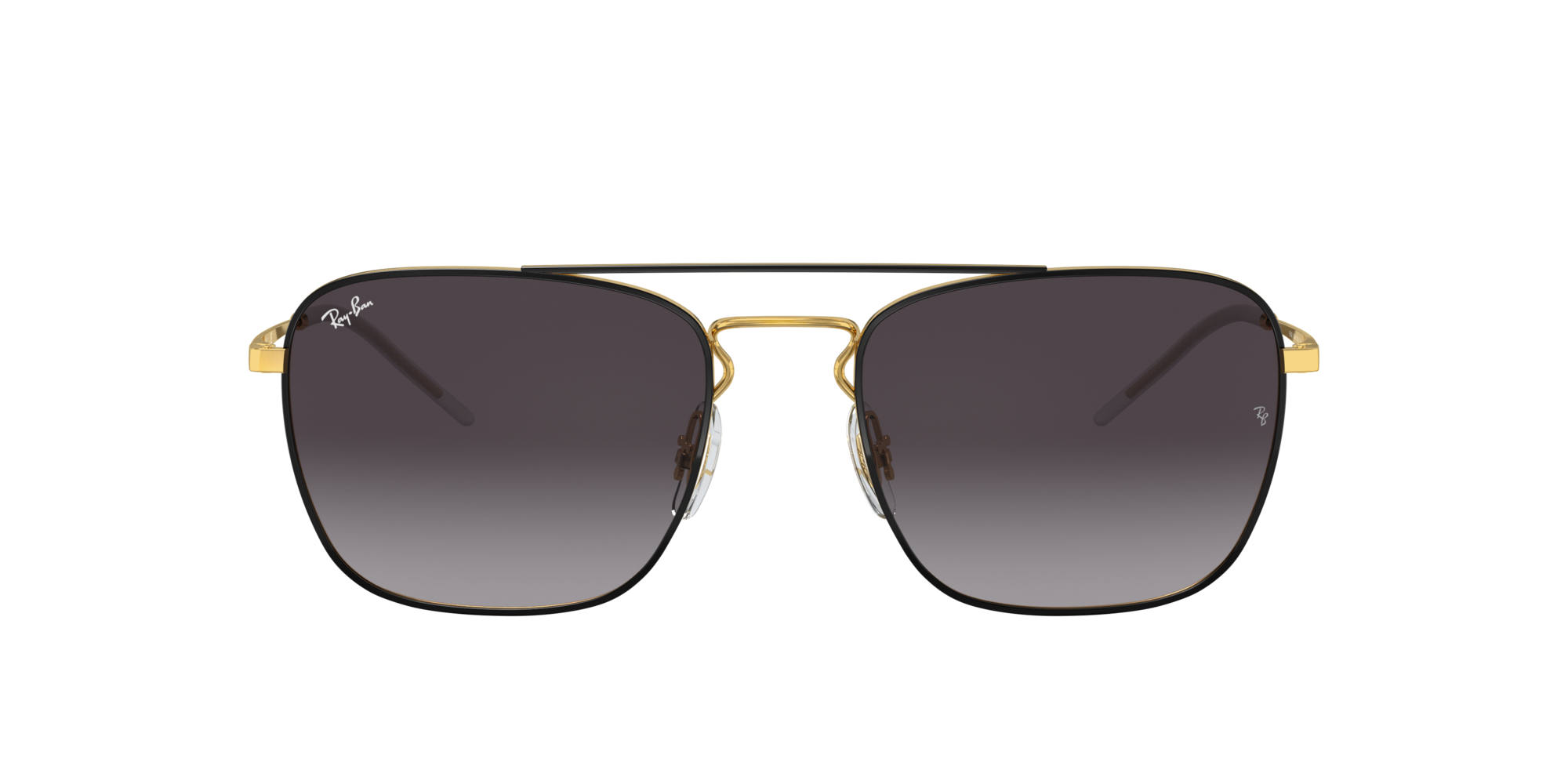 RAY-BAN Black On Gold / Grey / 90548G(55)