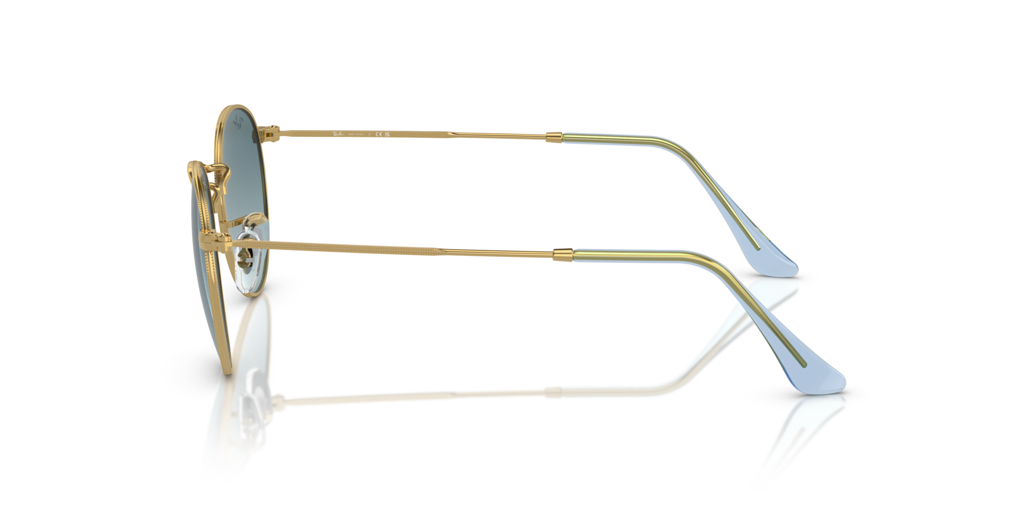 RAY-BAN ROUND METAL Gold / Blue / 001/3M(47)