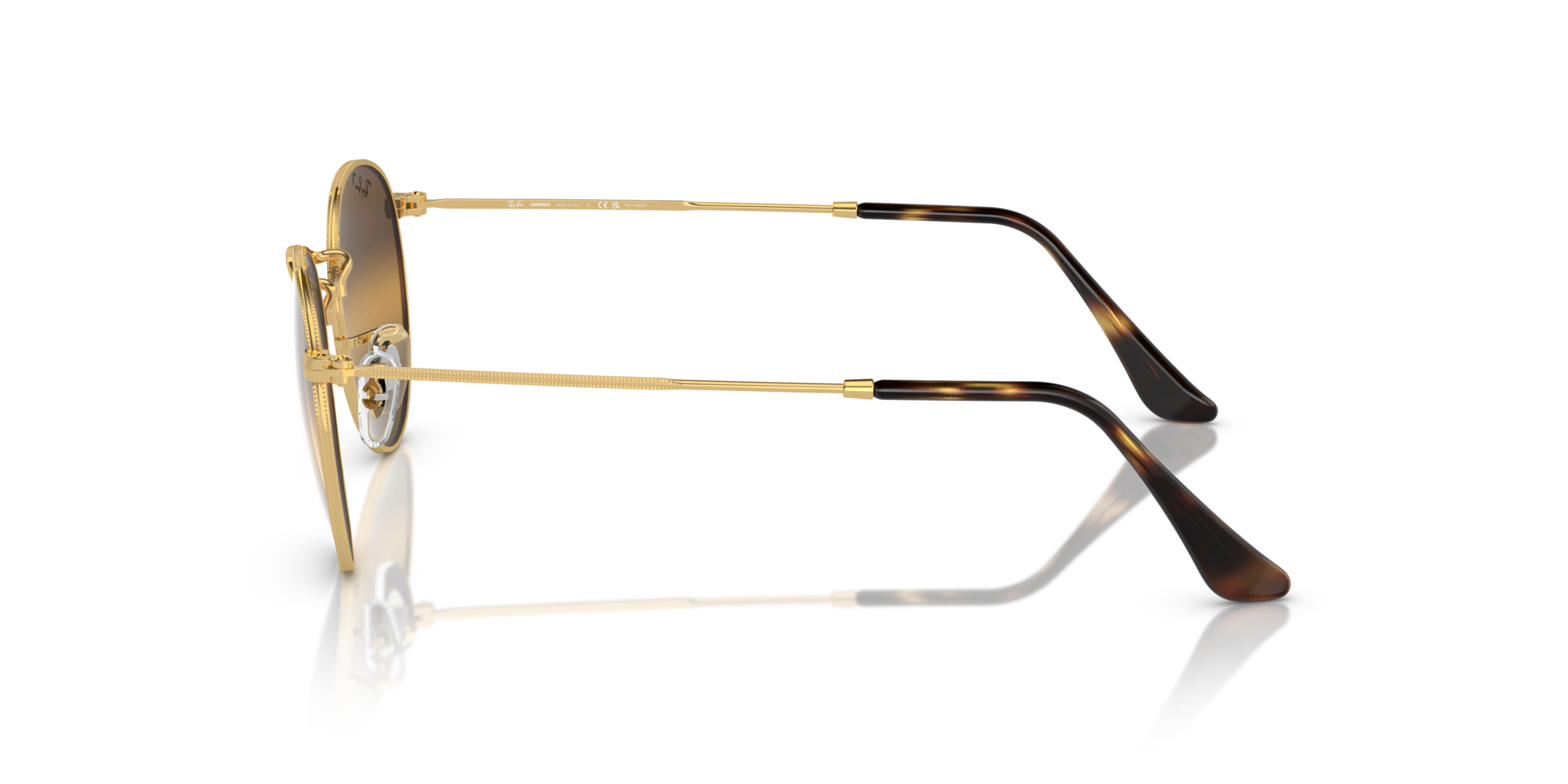 RAY-BAN ROUND METAL Arista Gold / Silver/Brown / 001/G5(50)