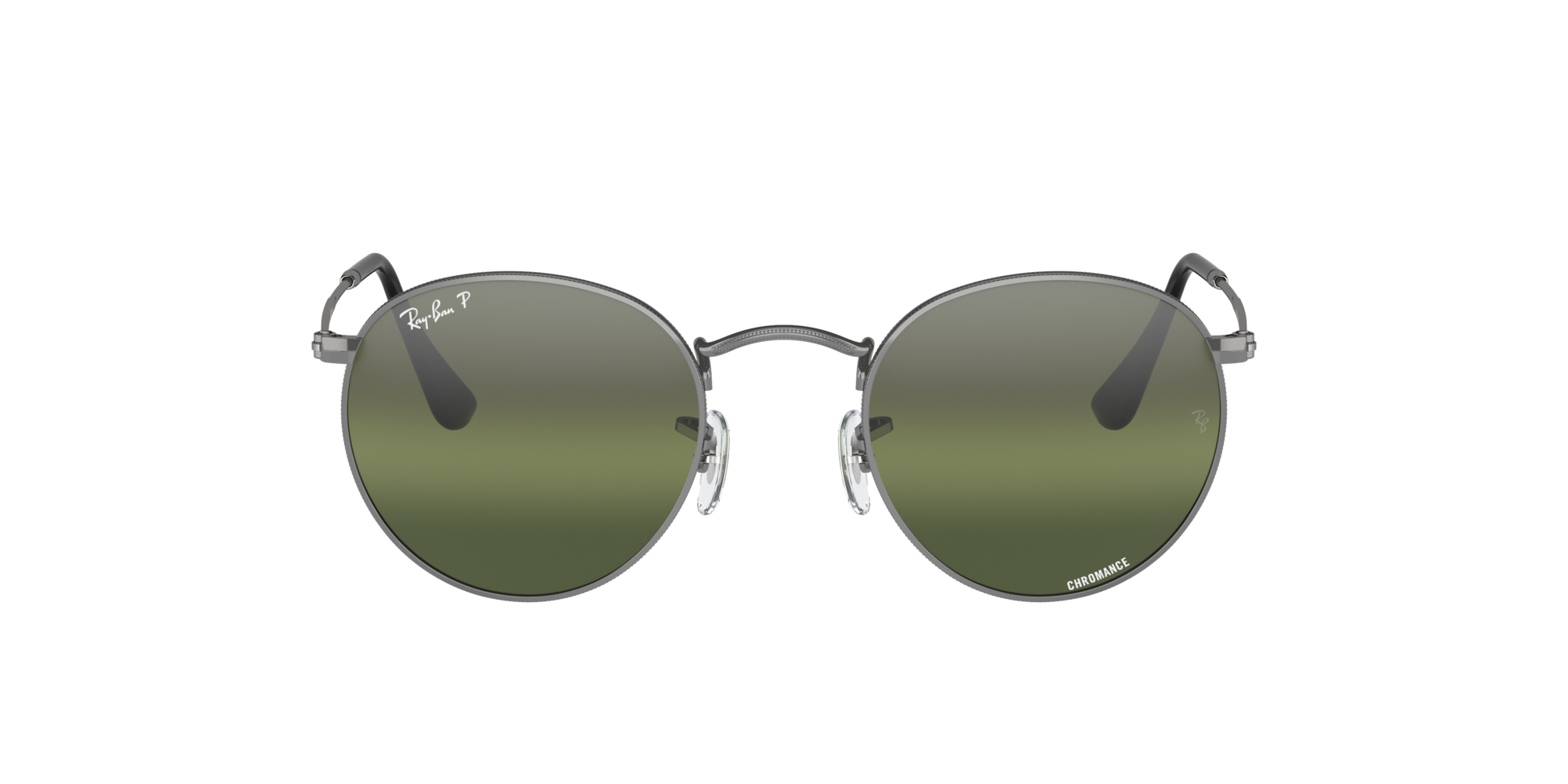 RAY-BAN ROUND METAL Gunmetal / Silver/Green / 004/G4(50)