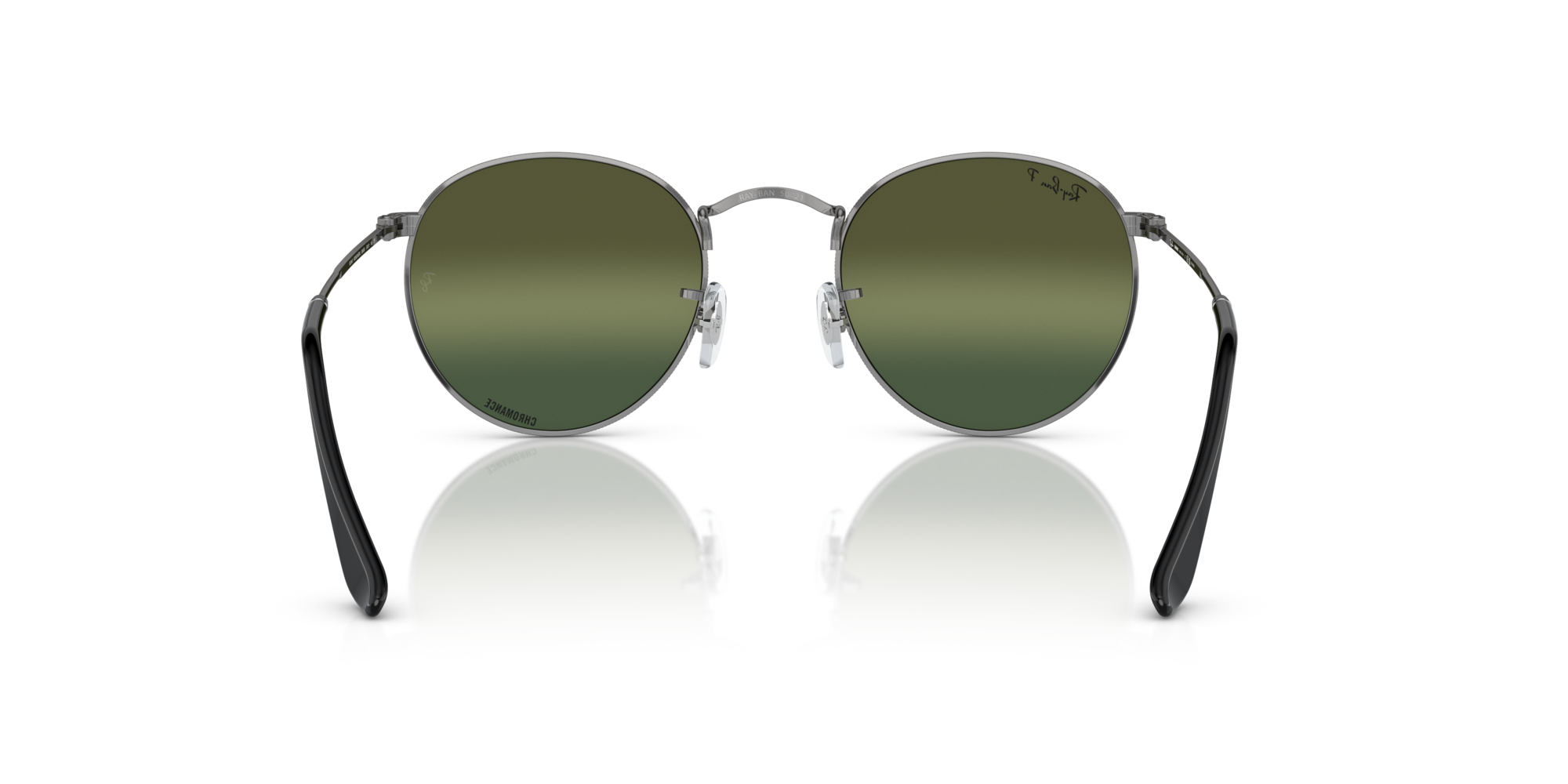 RAY-BAN ROUND METAL Gunmetal / Silver/Green / 004/G4(50)
