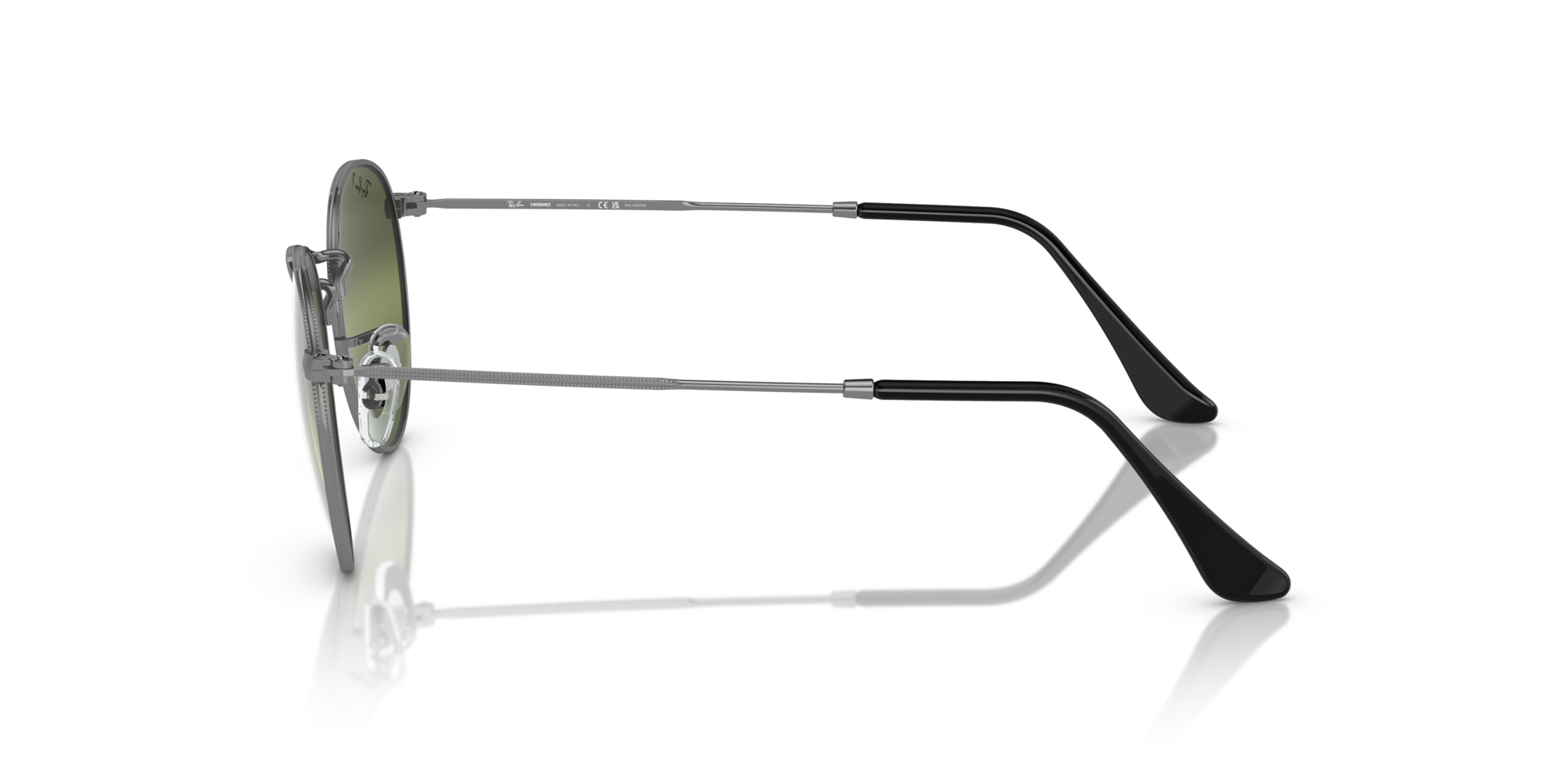 RAY-BAN ROUND METAL Gunmetal / Silver/Green / 004/G4(50)