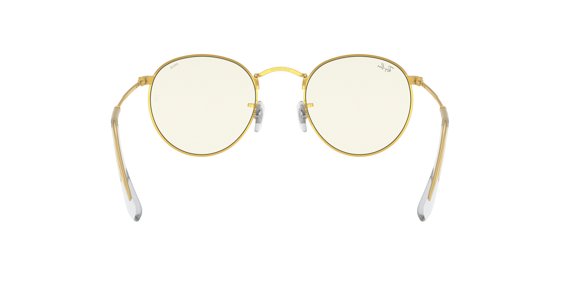 RAY-BAN ROUND METAL Gold / Clear / 9196BL(47)