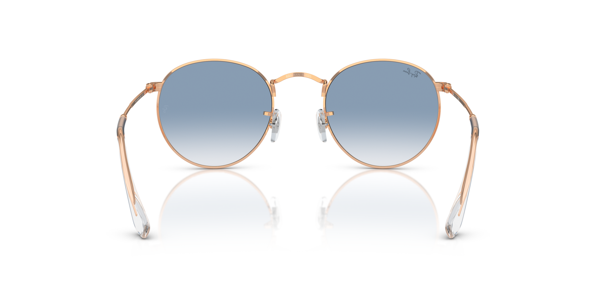 RAY-BAN ROUND METAL Rose Gold / Clear & Blue / 92023F(47)