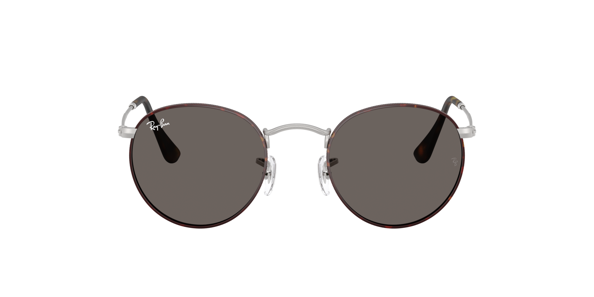 RAY-BAN ROUND METAL Matt Havana On Matt Silver / Dark Grey / 9277B1(50)