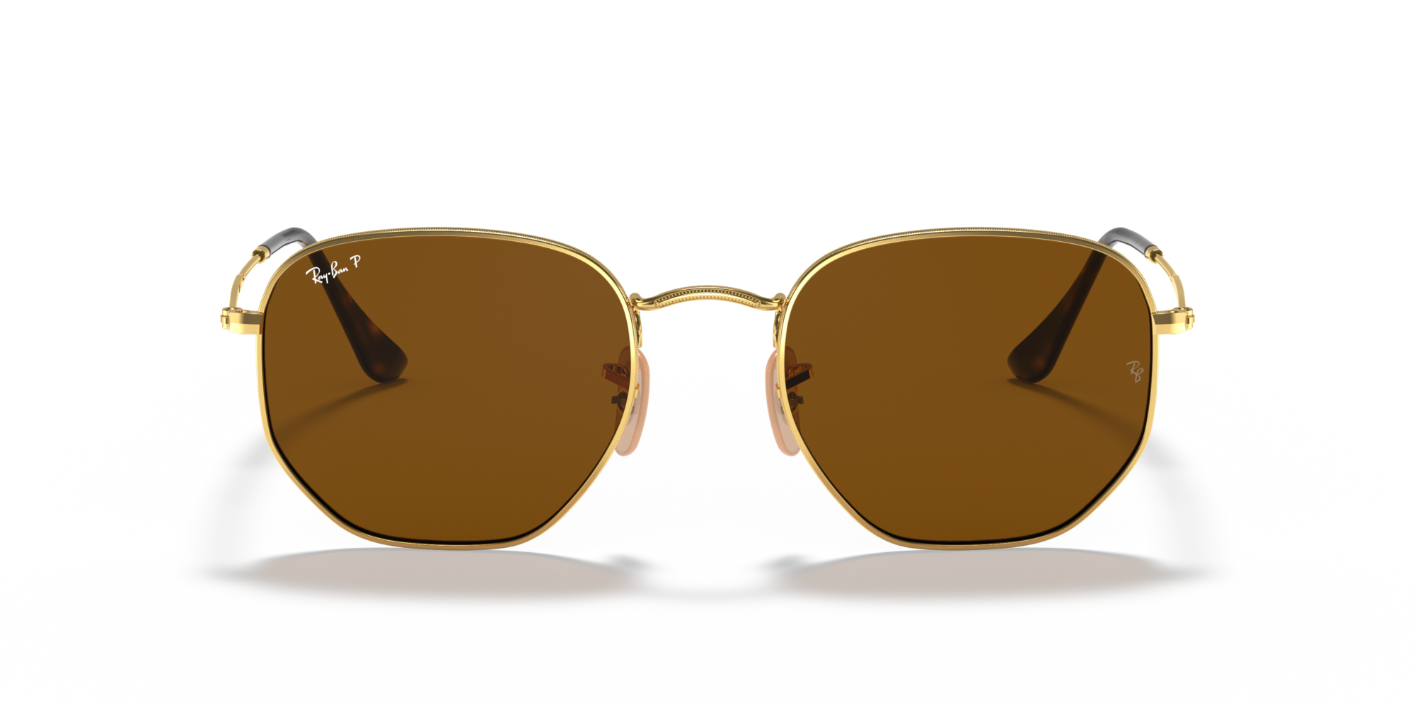RAY-BAN HEXAGONAL Arista Gold / B-15 Brown / 001/57(51)