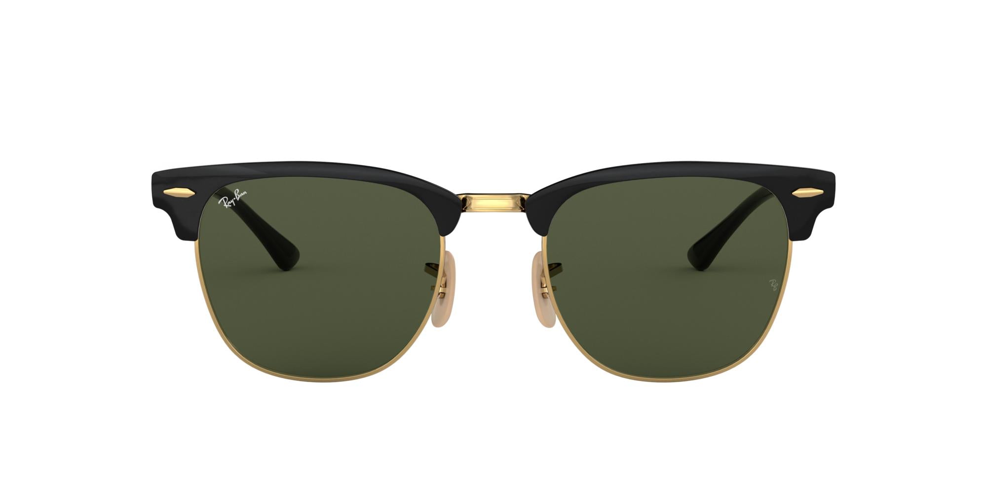RAY-BAN CLUBMASTER METAL Black On Gold / G-15 Green / 187(51)