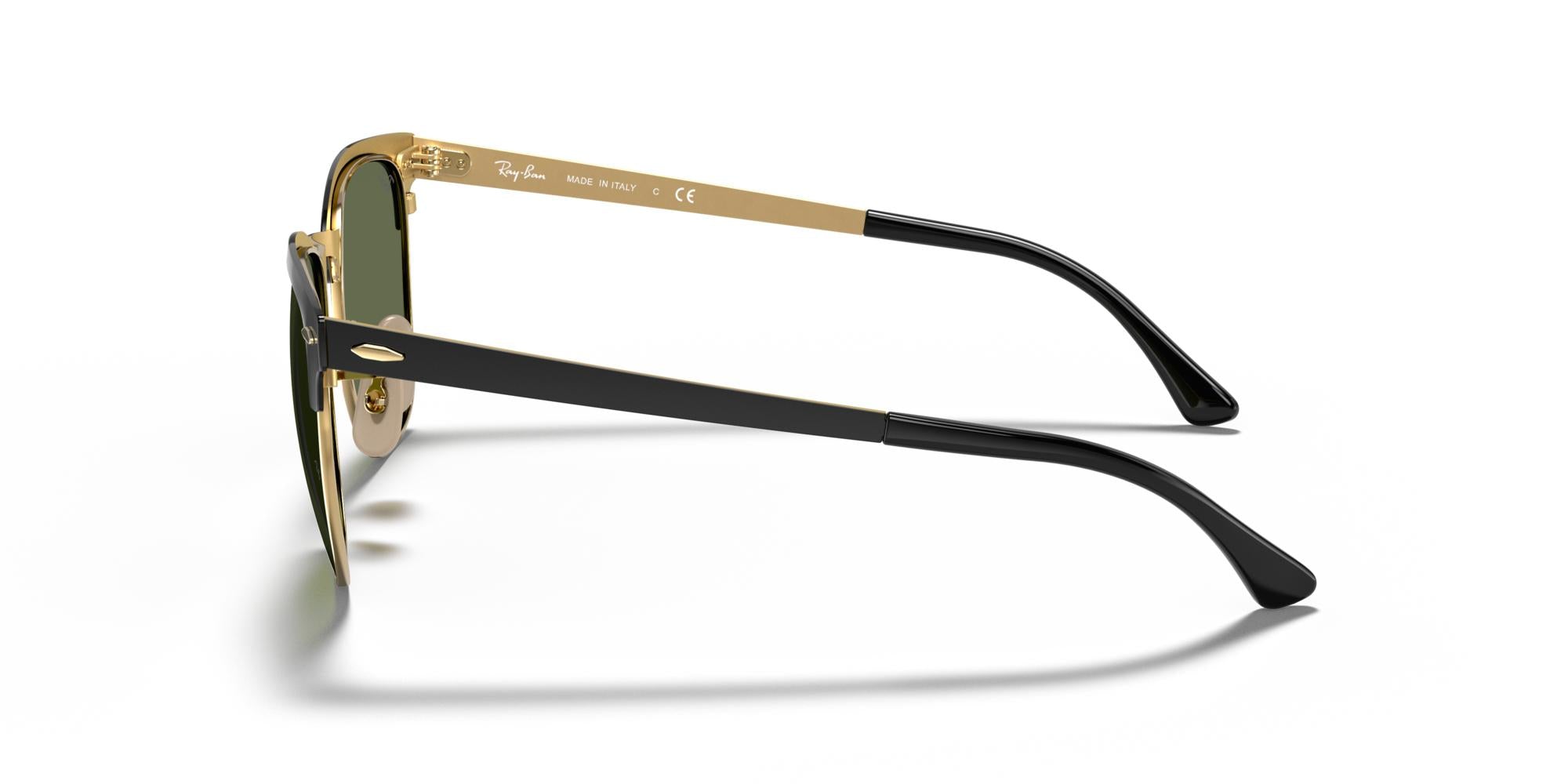 RAY-BAN CLUBMASTER METAL Black On Gold / G-15 Green / 187(51)