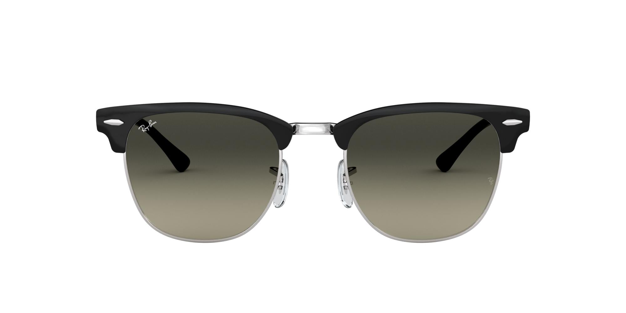 RAY-BAN CLUBMASTER METAL Black On Silver / Grey Gradient / 900471(51)