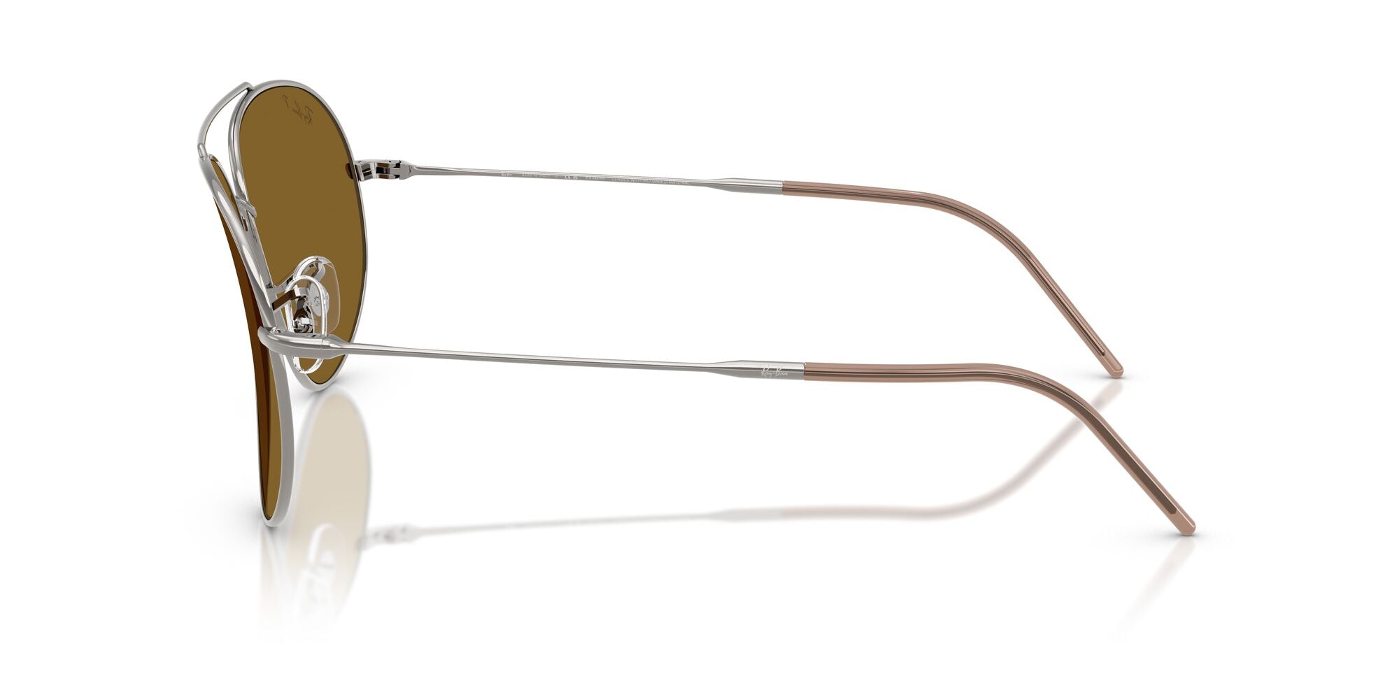 RAY-BAN AVIATOR REVERSE Gunmetal / Polar Dark Brown / 004/83(59)