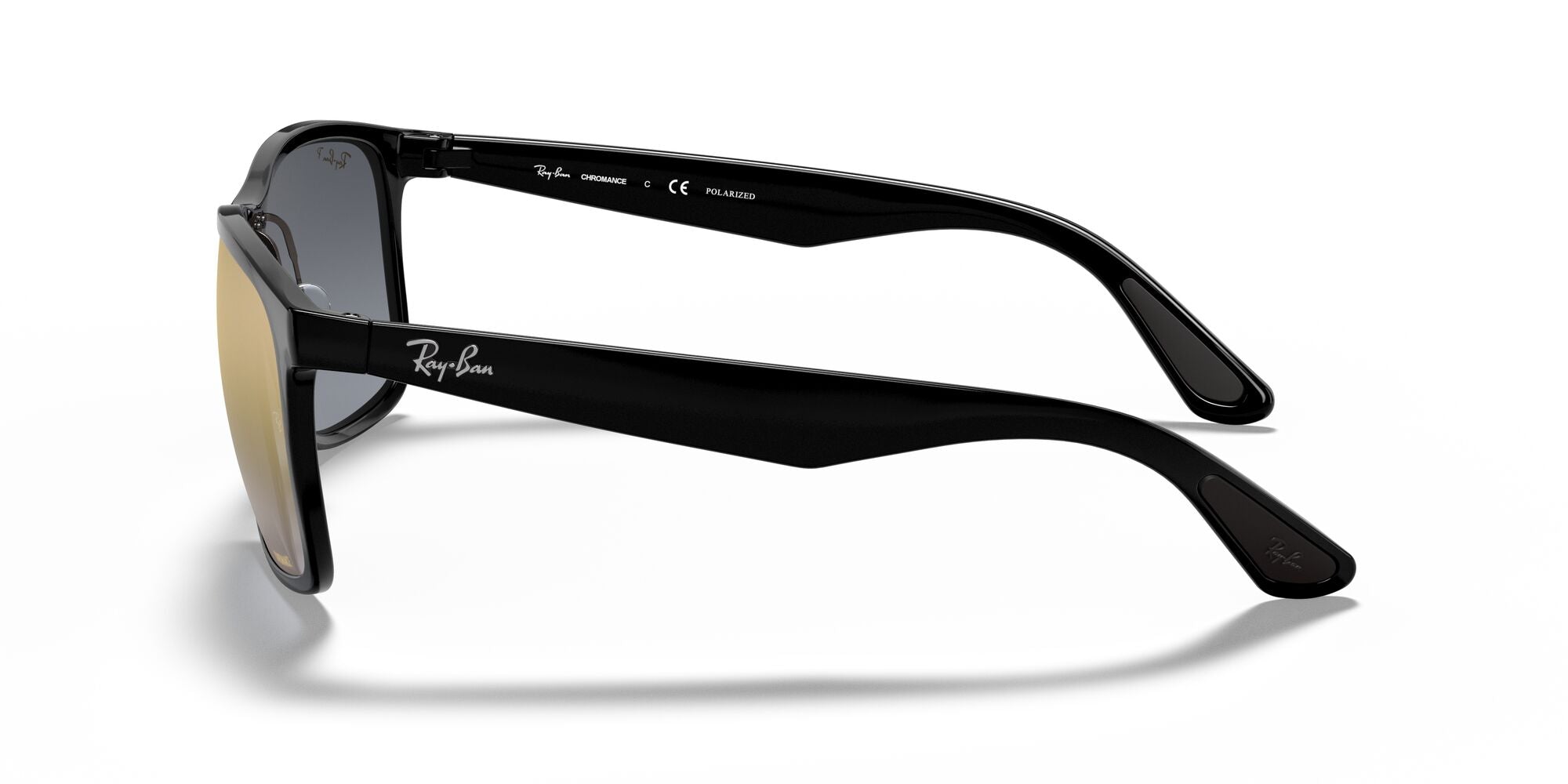 RAY-BAN Black / Blue Mirror Gold Gradient / 601/J0(58)